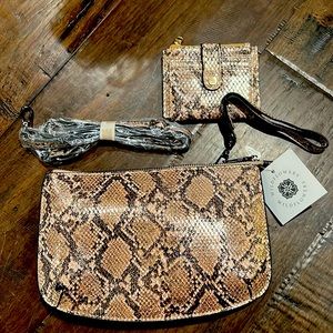 Snakeskin Crossbody or wristlet
